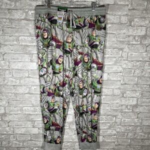 Toy Story Mens Jogger Pants XL Lounge Sleep Buzz Lightyear Disney Pockets NEW